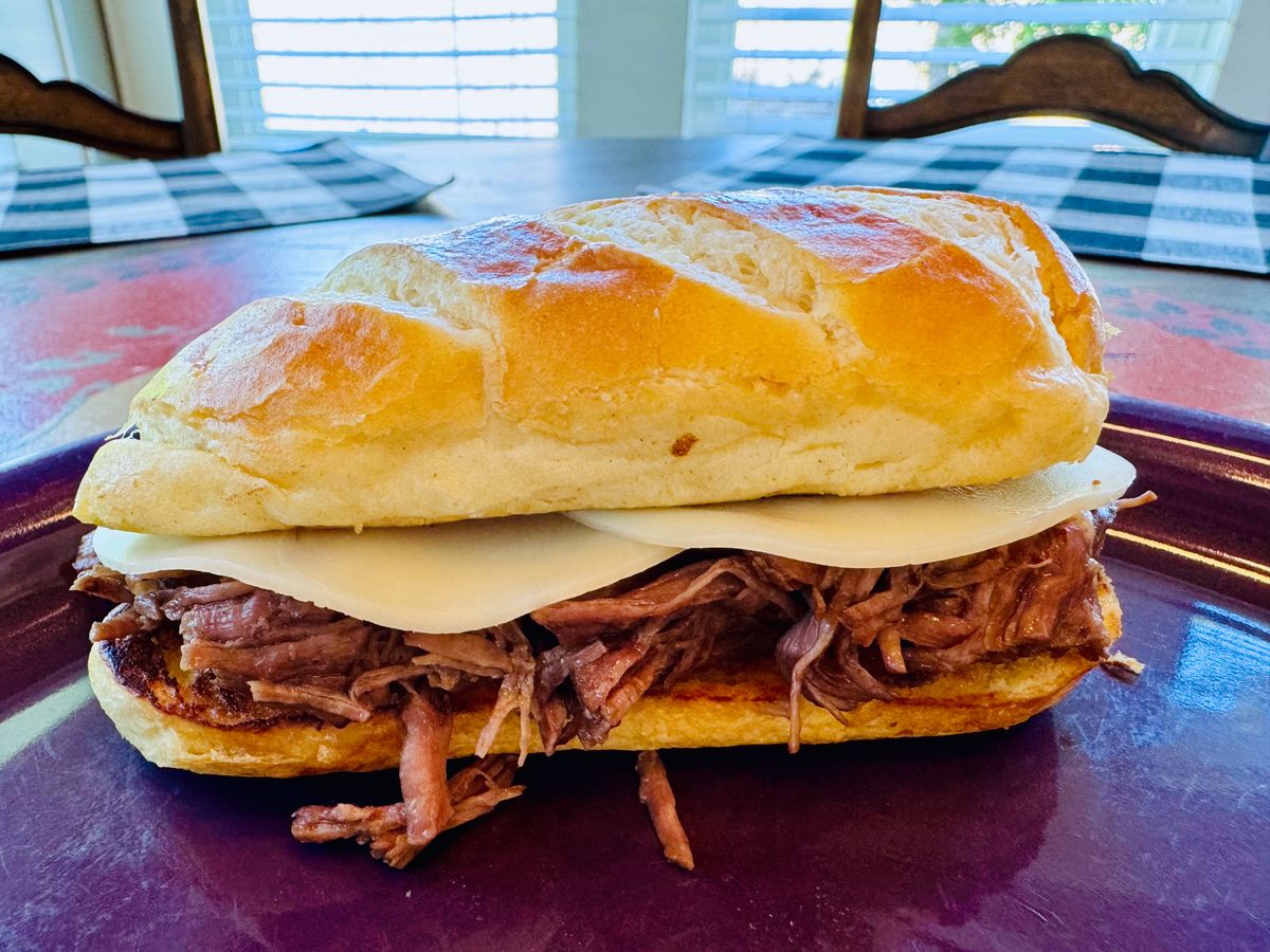 French Dip on Brioche Rolls