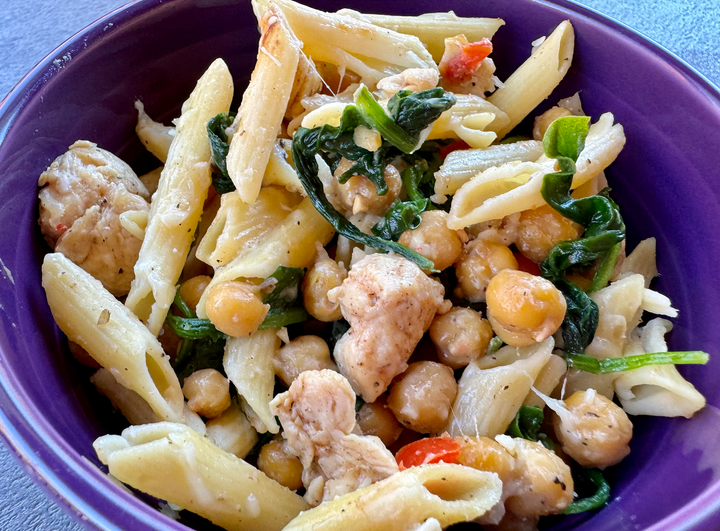 Chickpea & Spinach Pasta